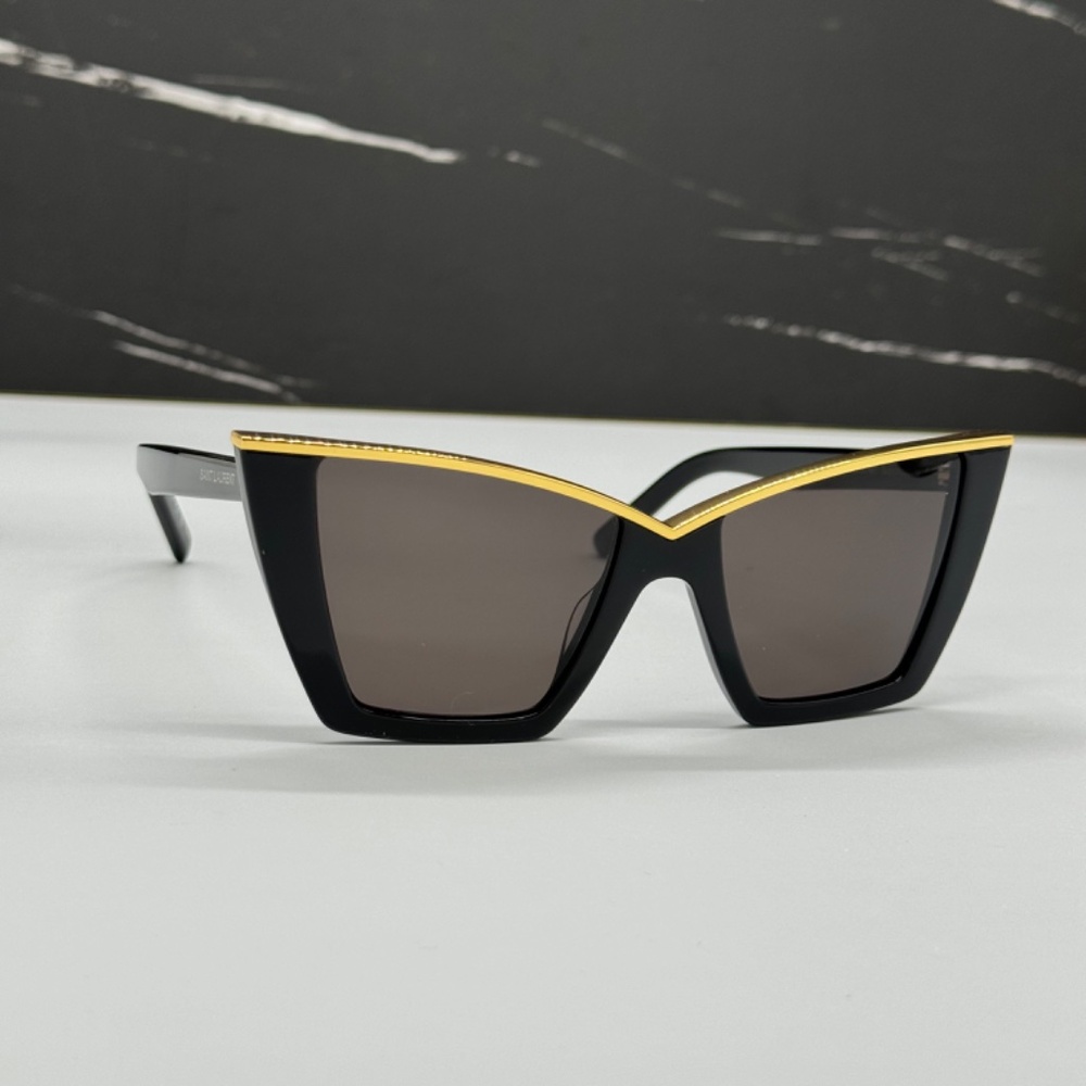 NEW SAINT LAURENT CAT EYE WOMEN SUNGLASSES SL 570 001 - Picture 7 of 14